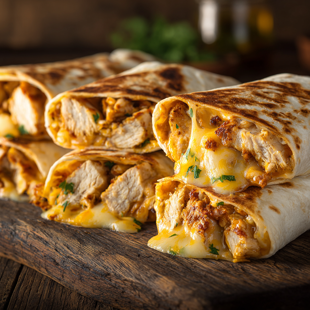 You are currently viewing Cheesy Chicken Garlic Wraps (Easy 30-Minute Dinner)