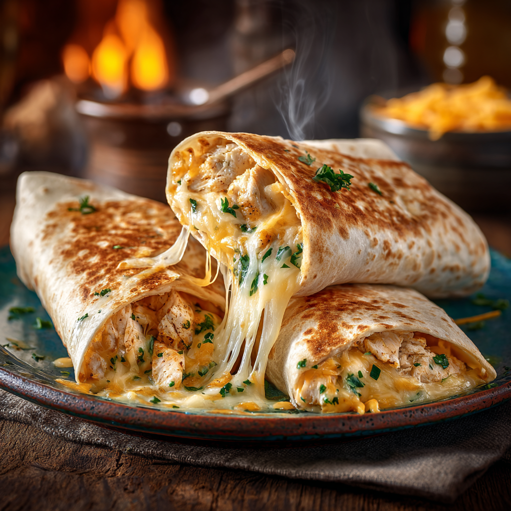 You are currently viewing Cheesy Garlic Chicken Wraps (Quick & Easy Comfort Dinner)