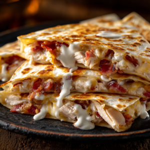 Read more about the article Chicken Bacon Ranch Quesadilla (Crispy & Cheesy)