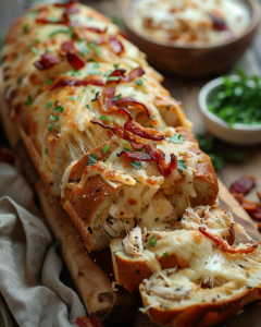 Read more about the article Chicken Bacon Ranch Stuffed Bread (Cheesy Comfort Bake)