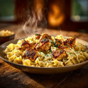 Read more about the article Garlic Butter Chicken Bites with Creamy Parmesan Pasta