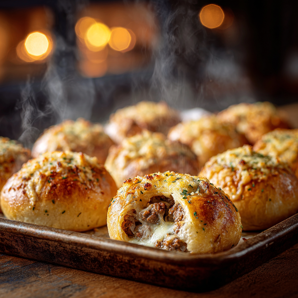 You are currently viewing Garlic Parmesan Cheeseburger Bombs (Easy & Irresistible)