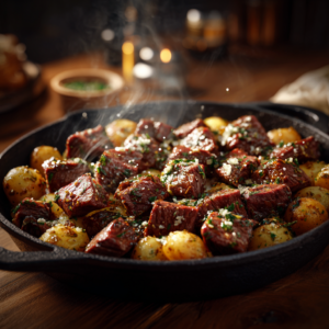 Read more about the article Garlic Steak Bites and Potatoes (Easy One-Pan Dinner)