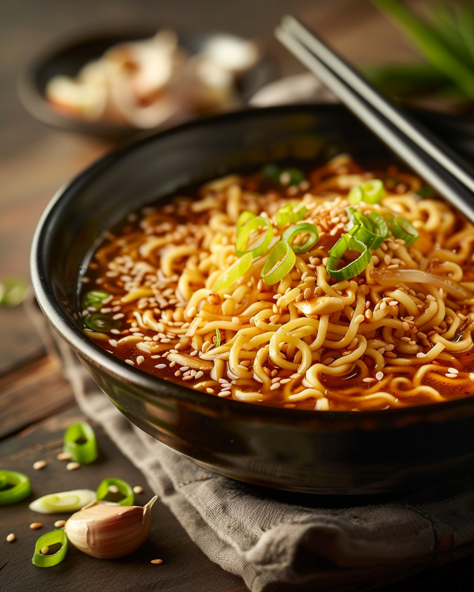 You are currently viewing Sesame Garlic Ramen Noodles (Quick & Flavorful Recipe)