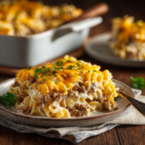 Read more about the article Sour Cream Beef Noodle Casserole (Classic Comfort Dinner)