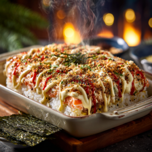 Read more about the article Sushi Bake with Spicy Tuna & Creamy Crab (Easy)